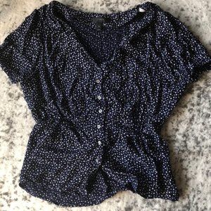 J.Crew Navy Blue Stars Blouse